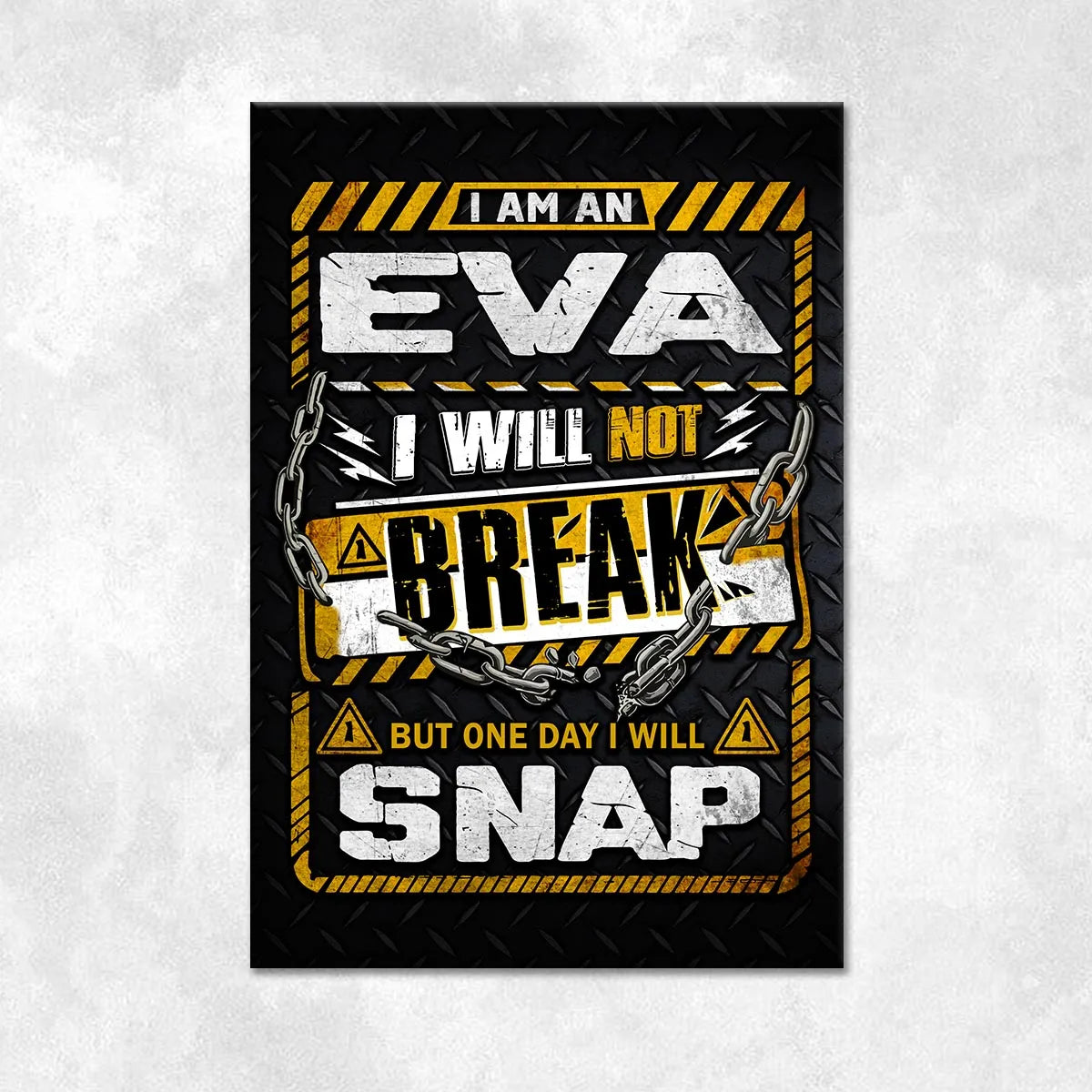 EVA Motivational Rug – Black & Yellow Quote Carpet for Living Room 13K1-AR1