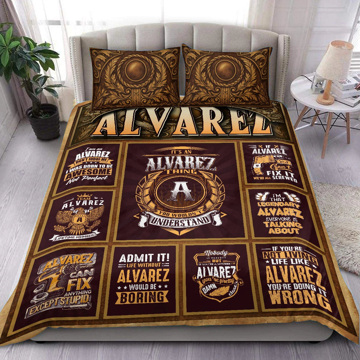 ALVAREZ Limited Edition Personalized Bedding Set 13K1-BS3