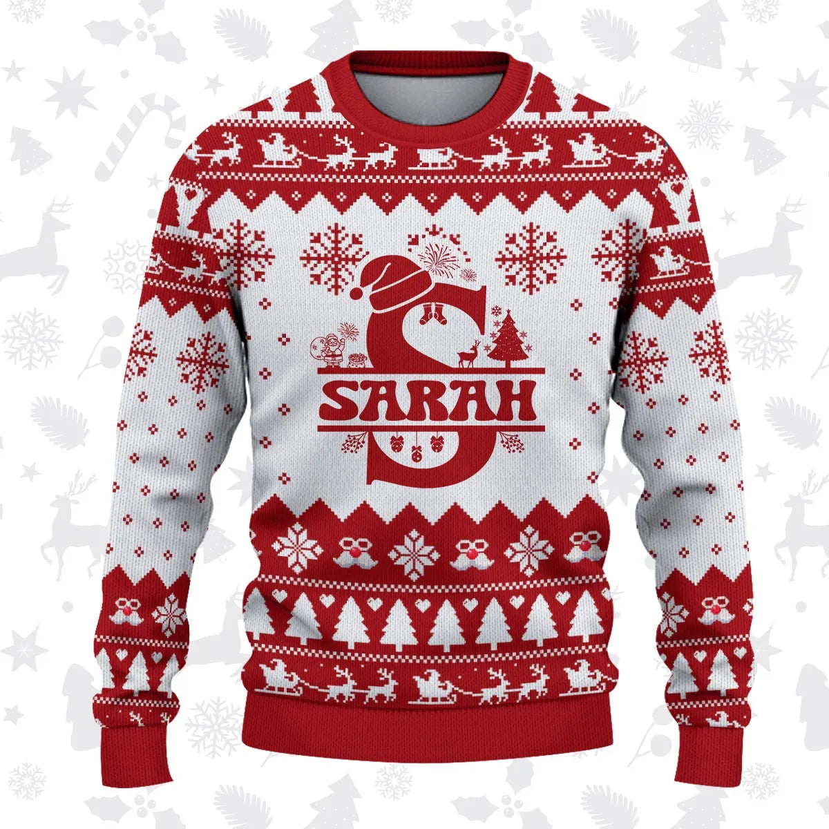 SARAH Personalized Christmas Pajama Set - Holiday Gift Outfit 13K1-CR2