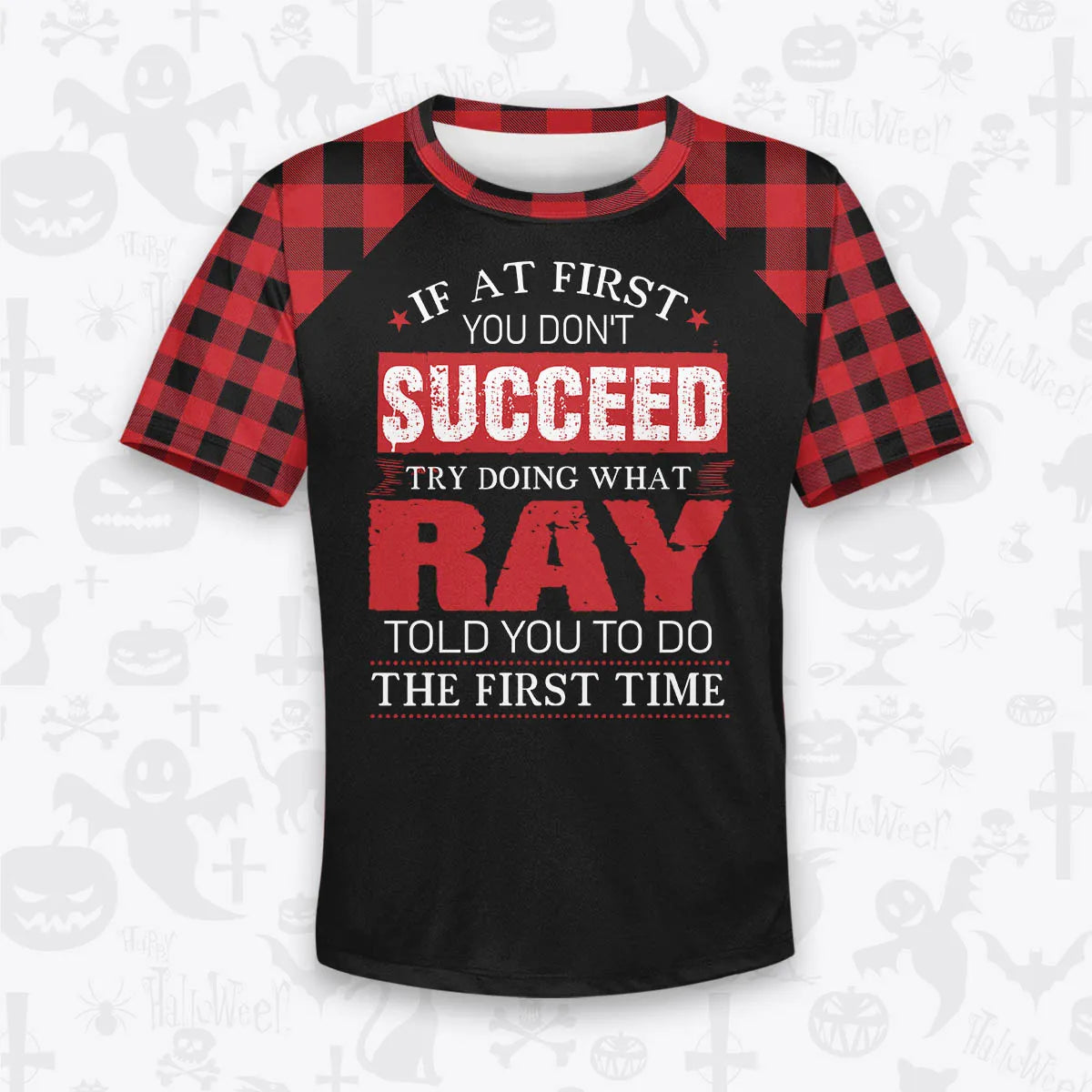 RAY Buffalo Plaid Pajamas Set Tshirt & Pants 13K1-EV2