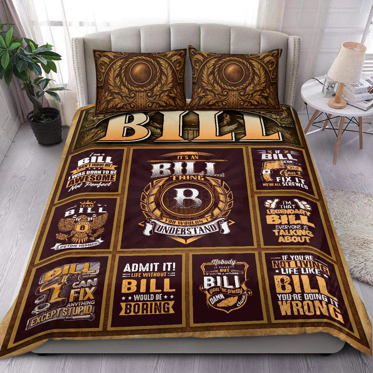 BILL Limited Edition Personalized Bedding Set 13K1-BS3