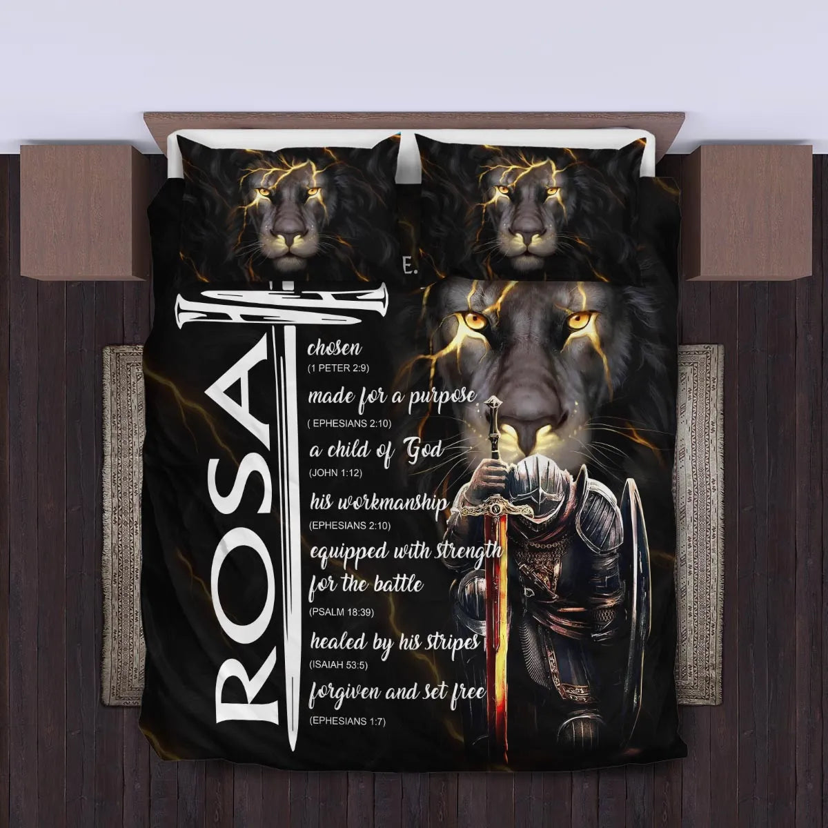ROSA Limited Edition Personalized Bedding Set 13K1-BS1