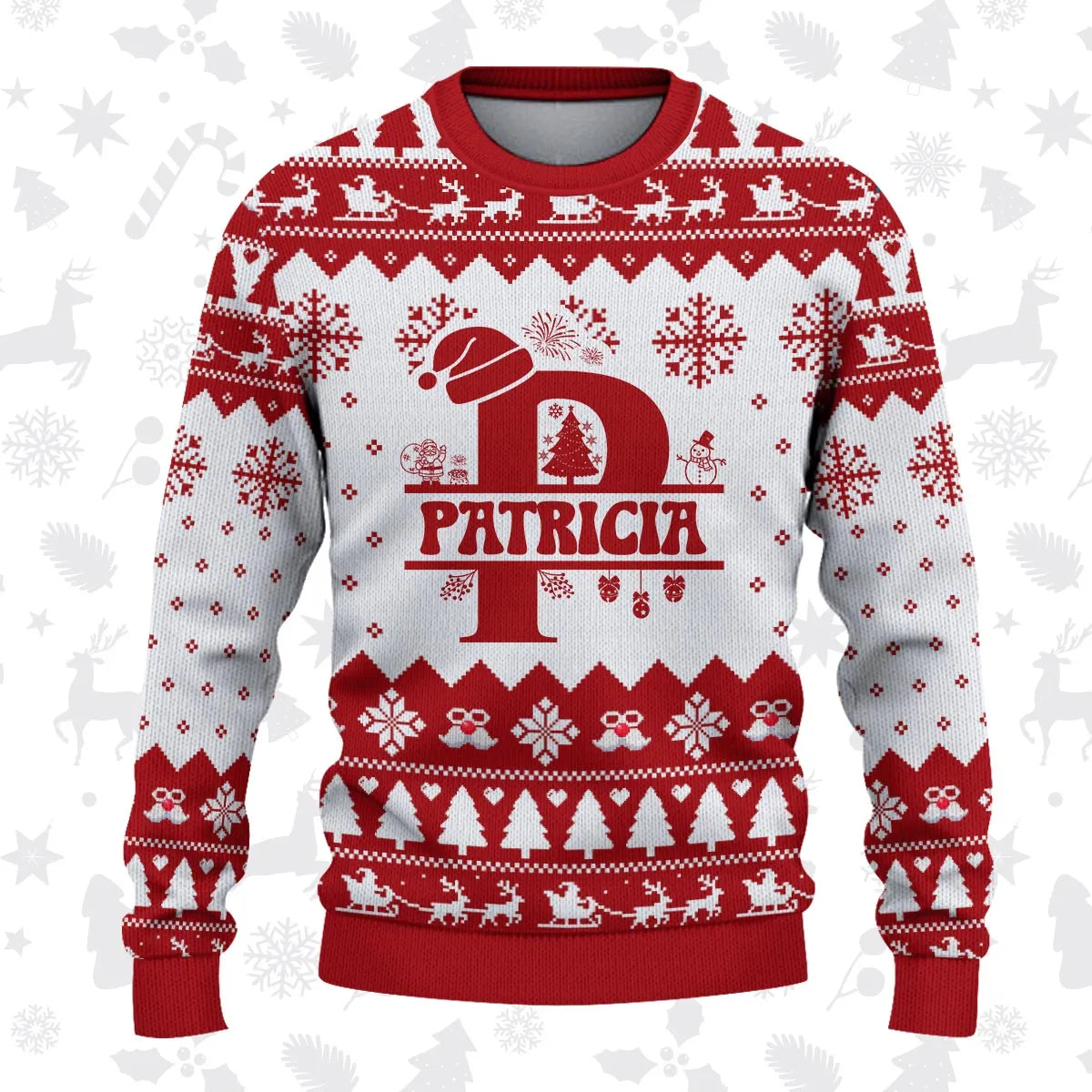 PATRICIA Personalized Christmas Pajama Set - Holiday Gift Outfit 13K1-CR2