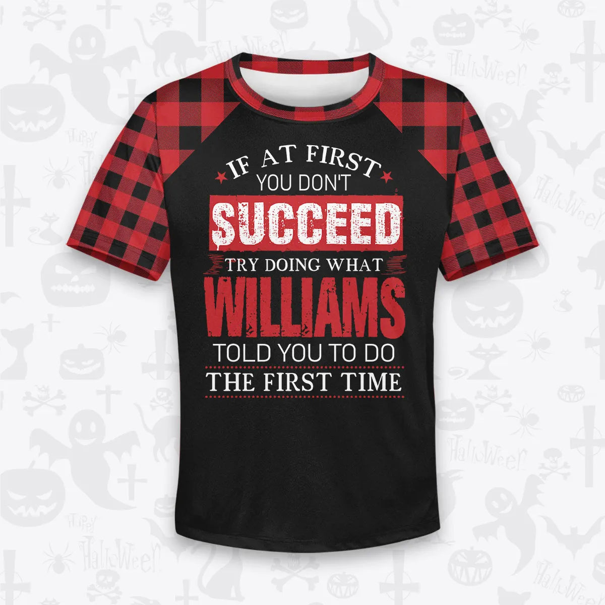 WILLIAMS Buffalo Plaid Pajamas Set Tshirt & Pants 13K1-EV2
