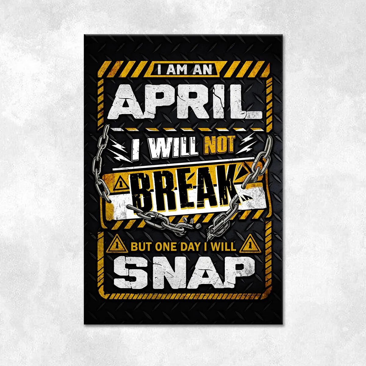 APRIL Motivational Rug – Black & Yellow Quote Carpet for Living Room 13K1-AR1