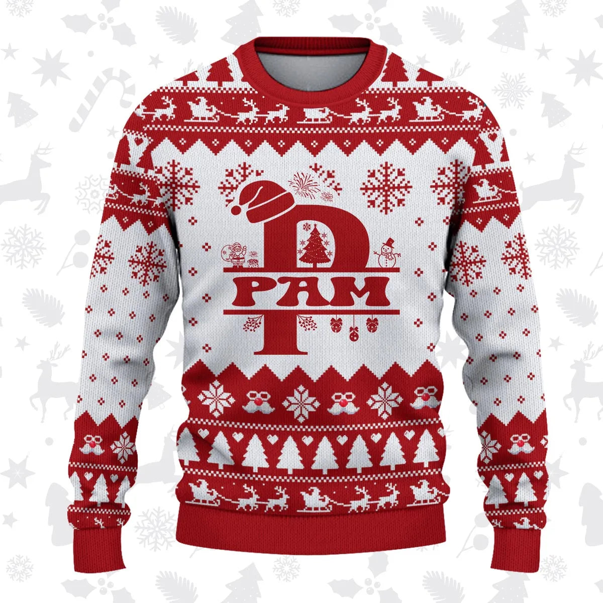 PAM Personalized Christmas Pajama Set - Holiday Gift Outfit 13K1-CR2