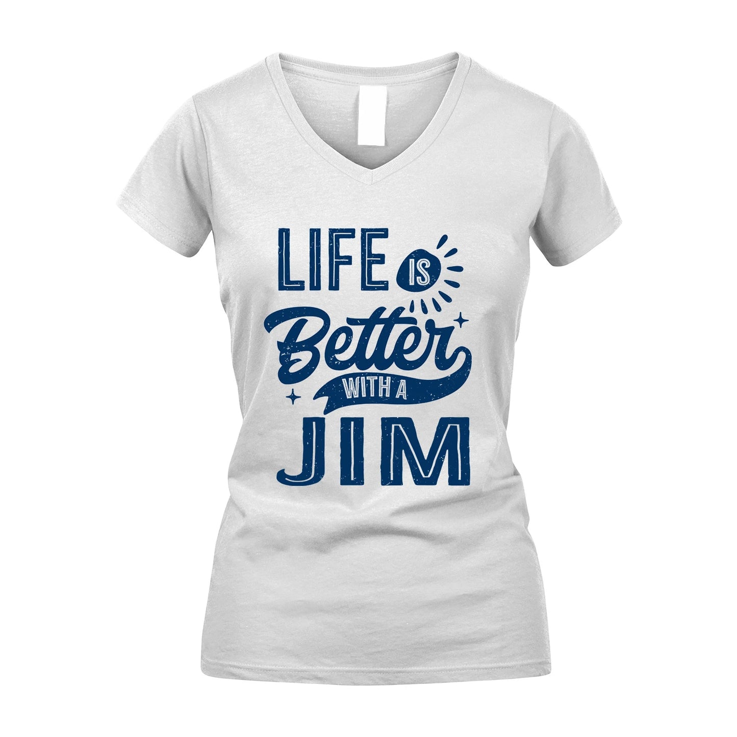 JIM 13K1-116 Personalized Name Quote T-Shirt Life Is Better With Unisex Gift