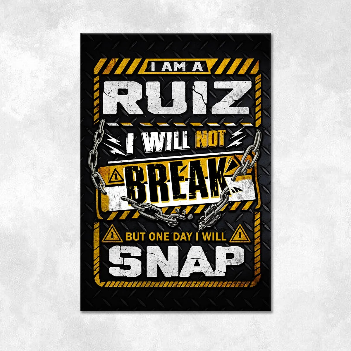 RUIZ Motivational Rug – Black & Yellow Quote Carpet for Living Room 13K1-AR1