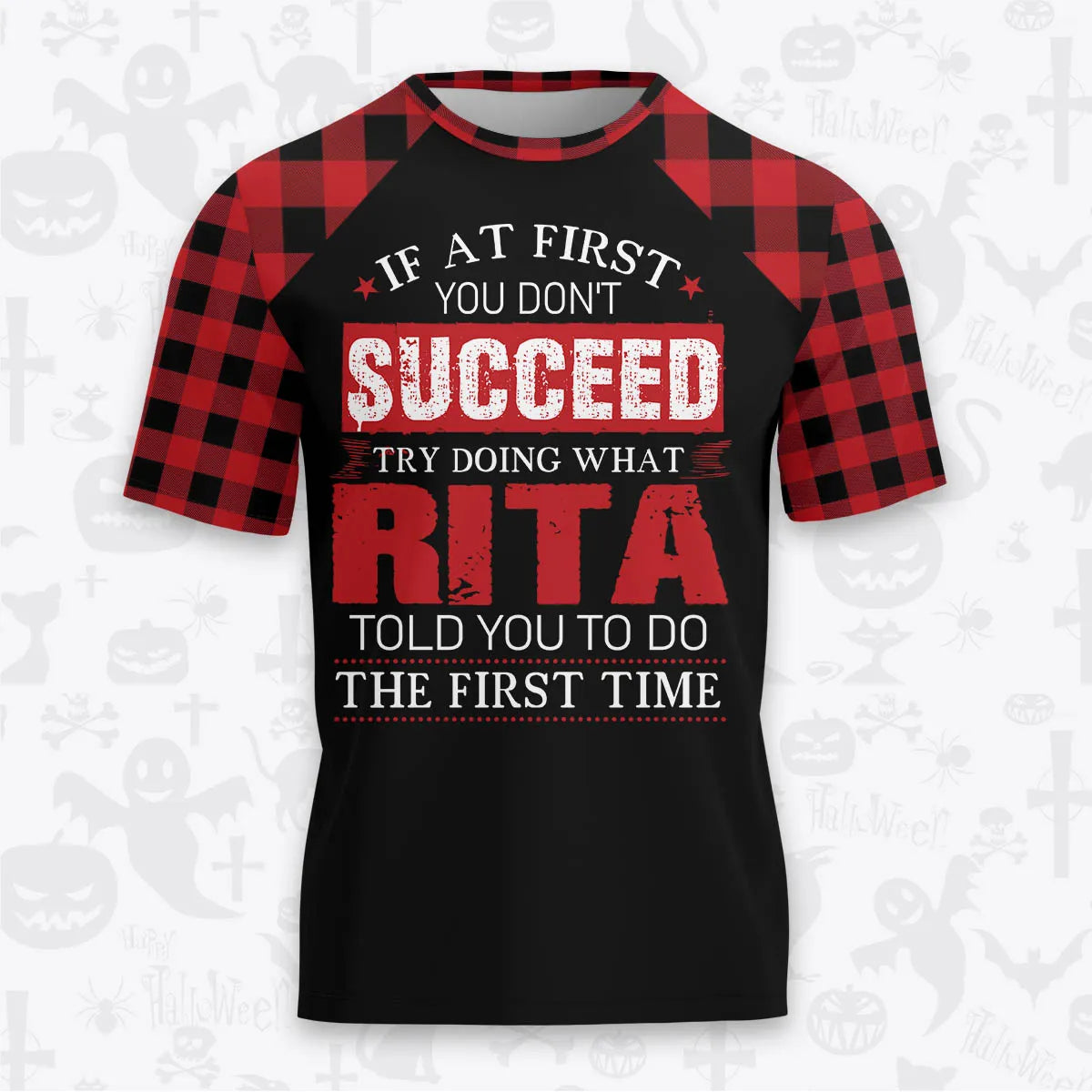 RITA Buffalo Plaid Pajamas Set Tshirt & Pants 13K1-EV2