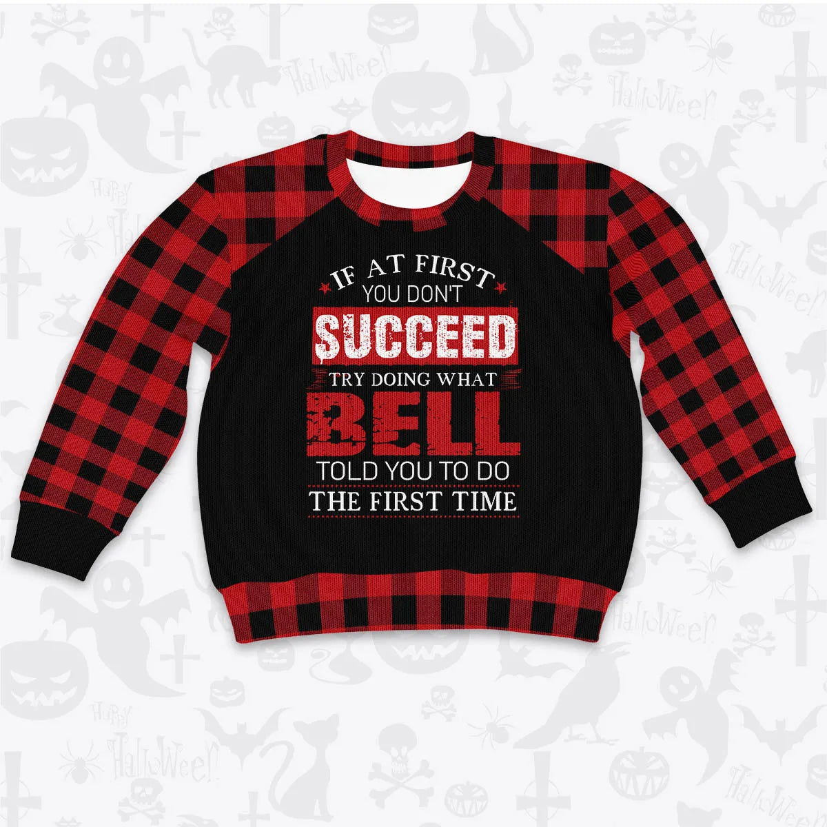 BELL Buffalo Plaid Pajamas Set Sweater & Pants 13K1-EV2