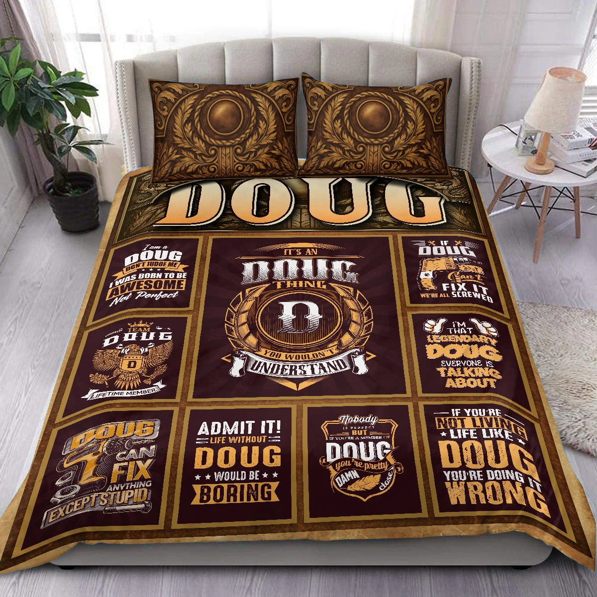 DOUG Limited Edition Personalized Bedding Set 13K1-BS3