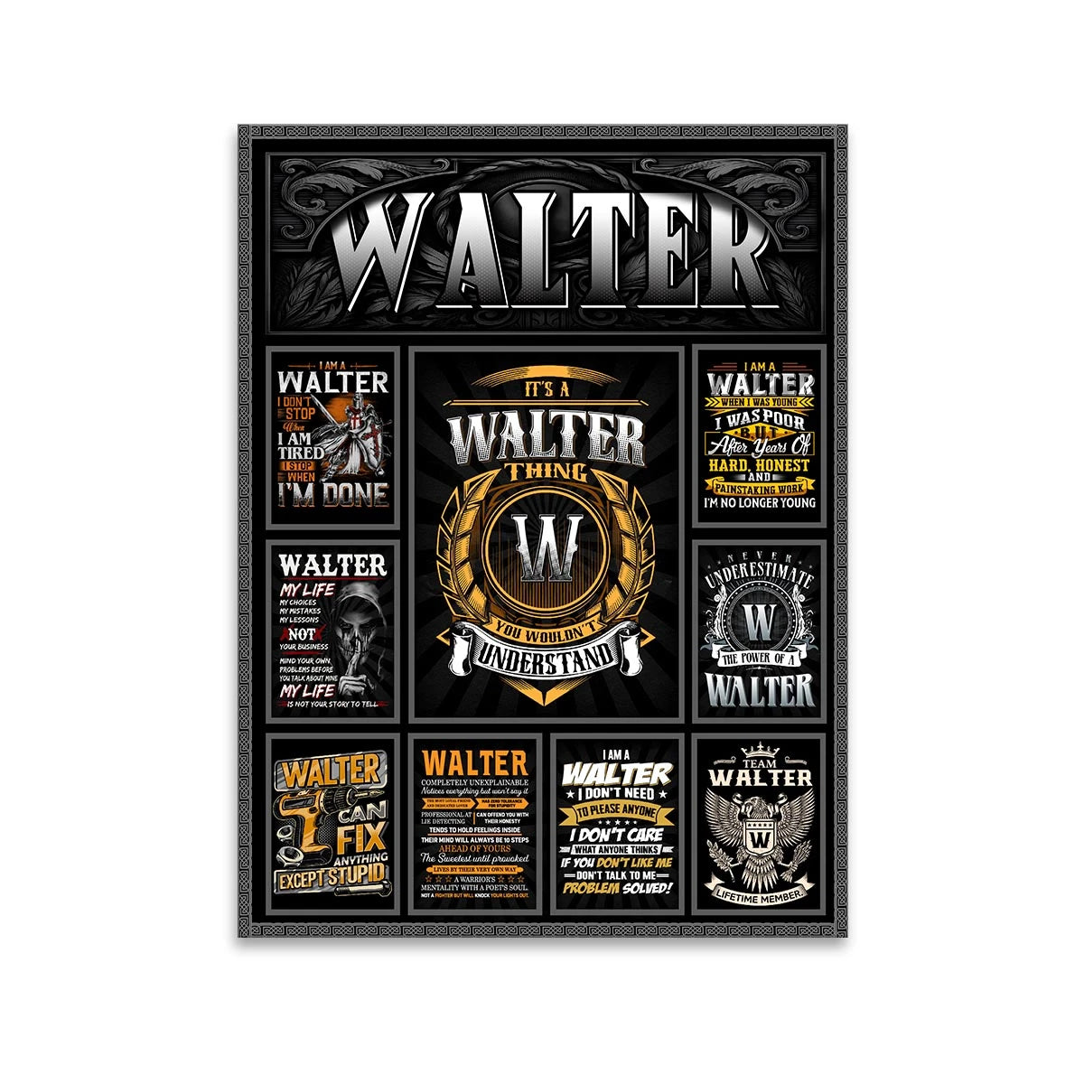 WALTER Personalized Sponge Floor Mat – Custom Printed Home Decor 13K1-AR2