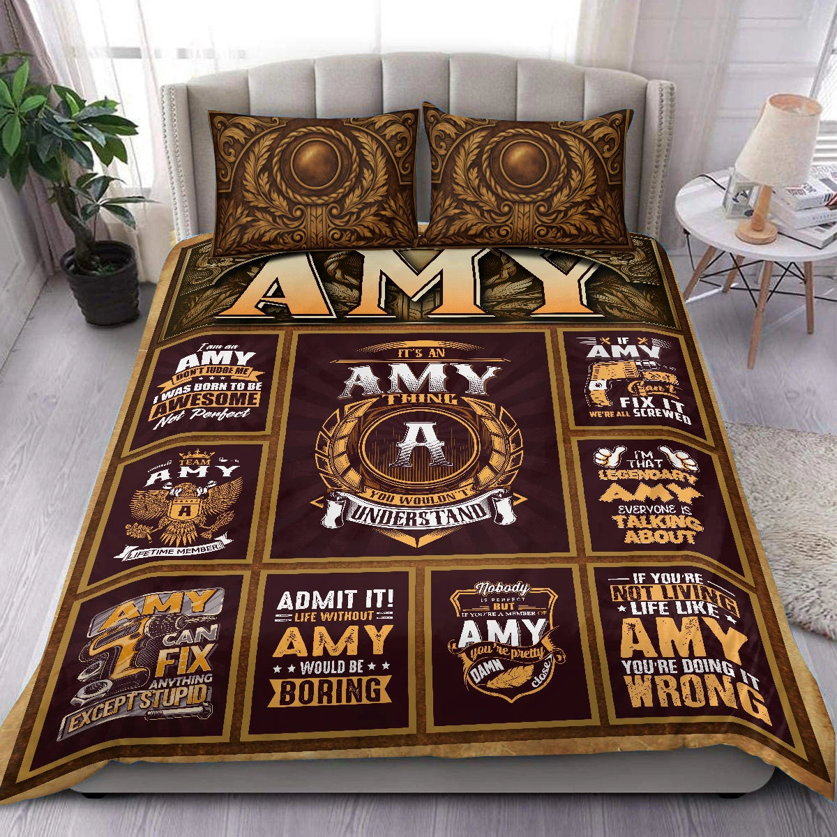AMY Limited Edition Personalized Bedding Set 13K1-BS3