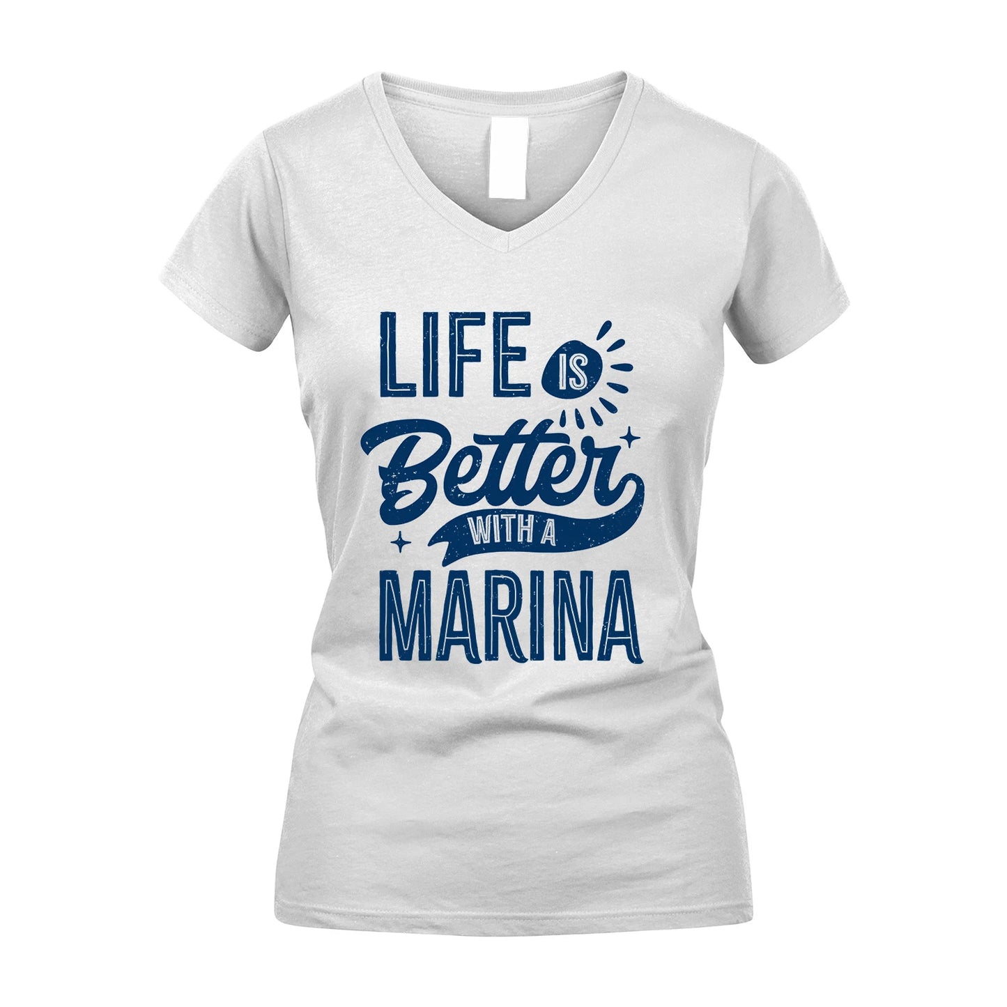 MARINA 13K1-116 Personalized Name Quote T-Shirt Life Is Better With Unisex Gift