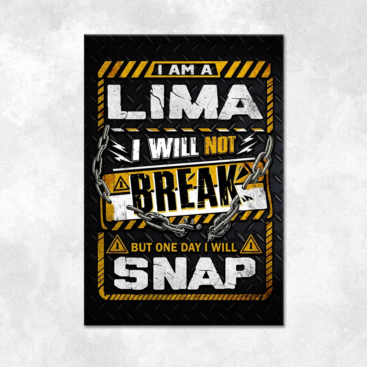 LIMA Motivational Rug – Black & Yellow Quote Carpet for Living Room 13K1-AR1