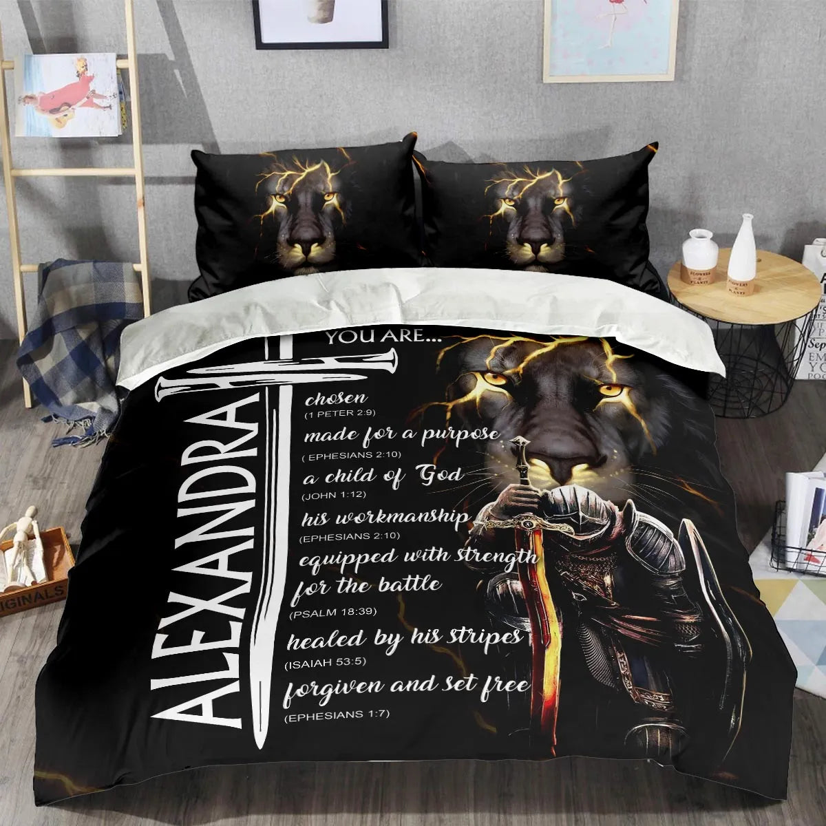 ALEXANDRA Limited Edition Personalized Bedding Set 13K1-BS1