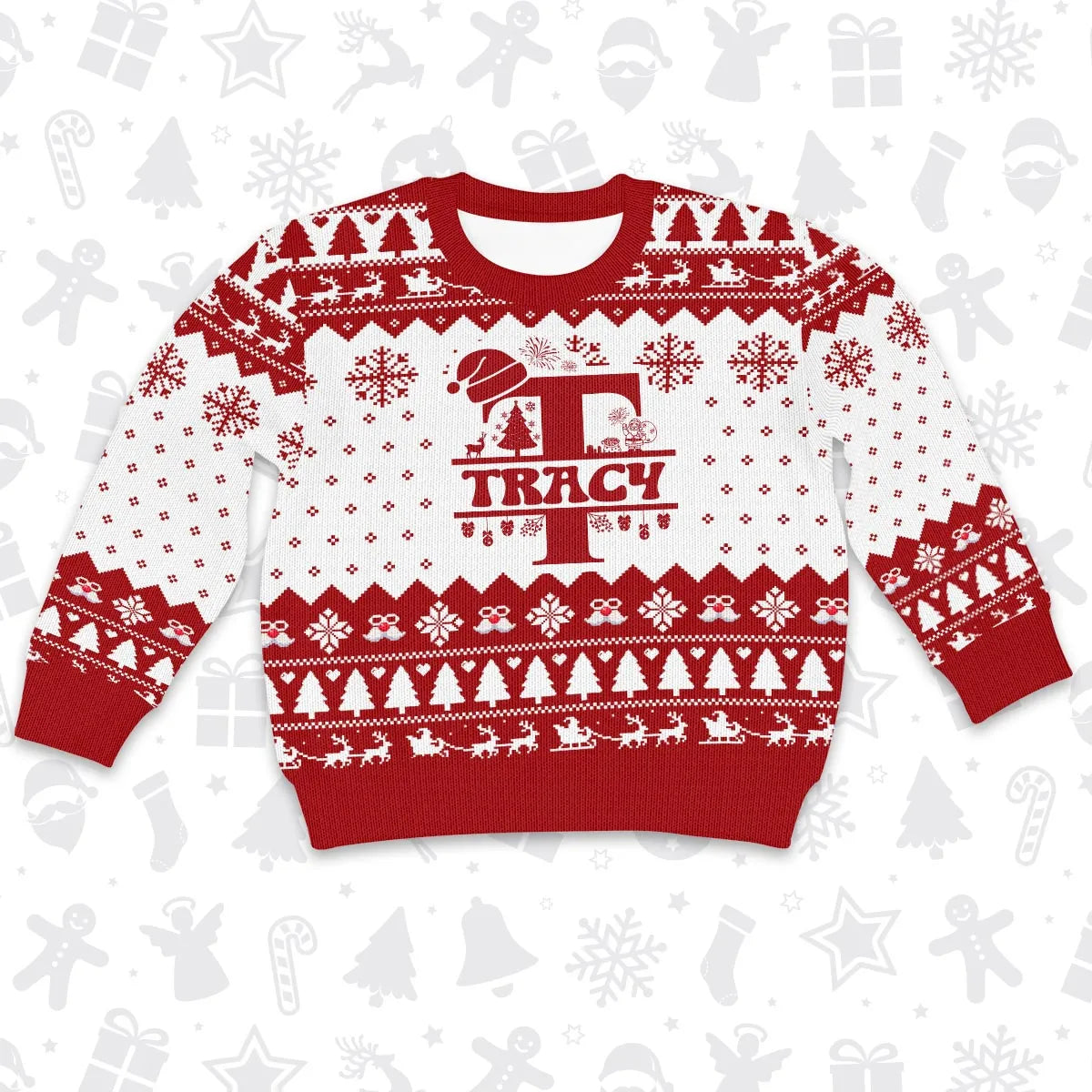 TRACY Personalized Christmas Pajama Set - Holiday Gift Outfit 13K1-CR2