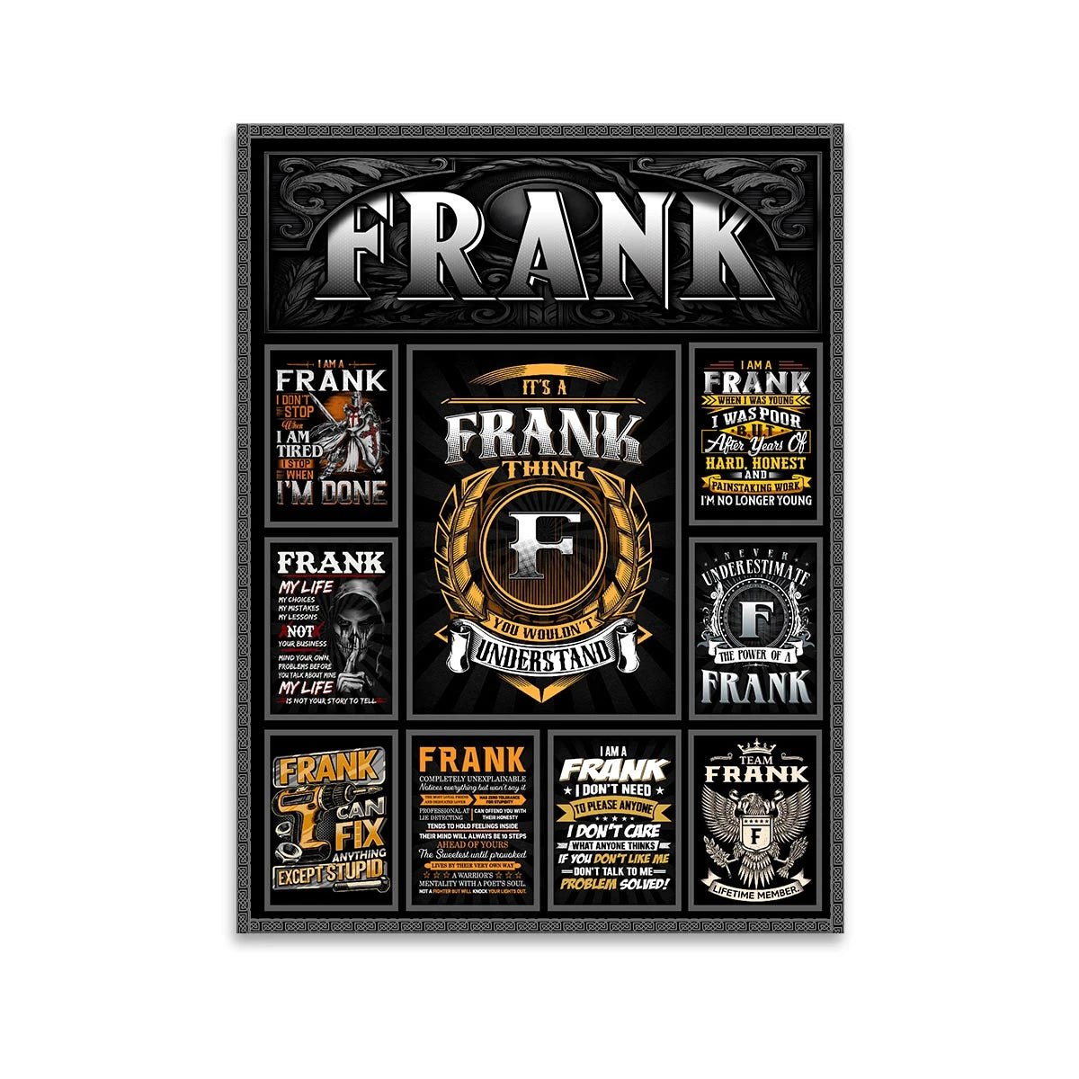 FRANK Personalized Sponge Floor Mat – Custom Printed Home Decor 13K1-AR2