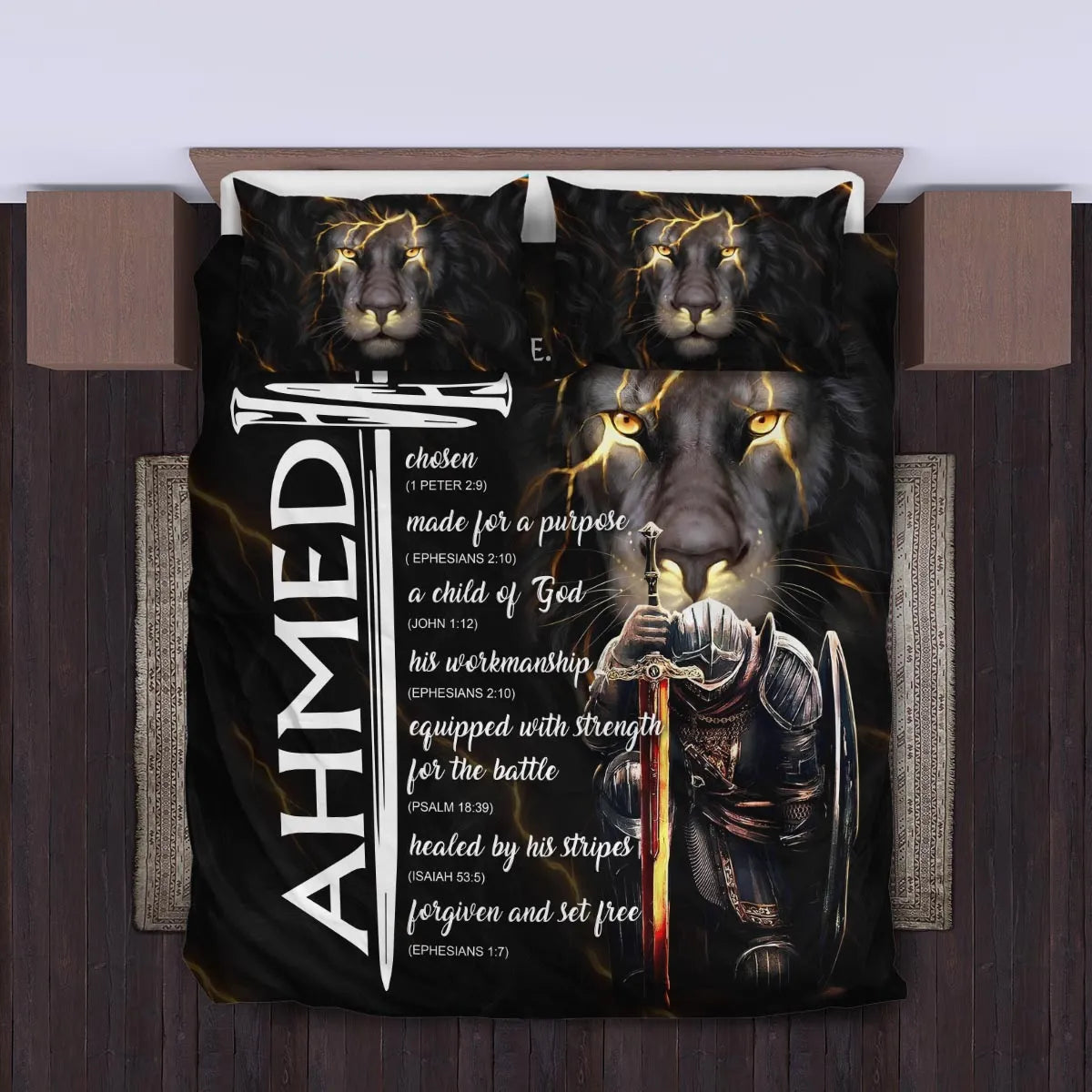 AHMED Limited Edition Personalized Bedding Set 13K1-BS1