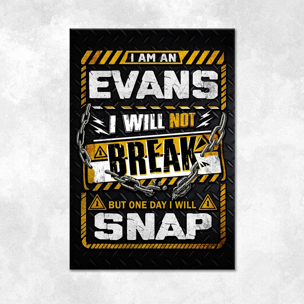 EVANS Motivational Rug – Black & Yellow Quote Carpet for Living Room 13K1-AR1