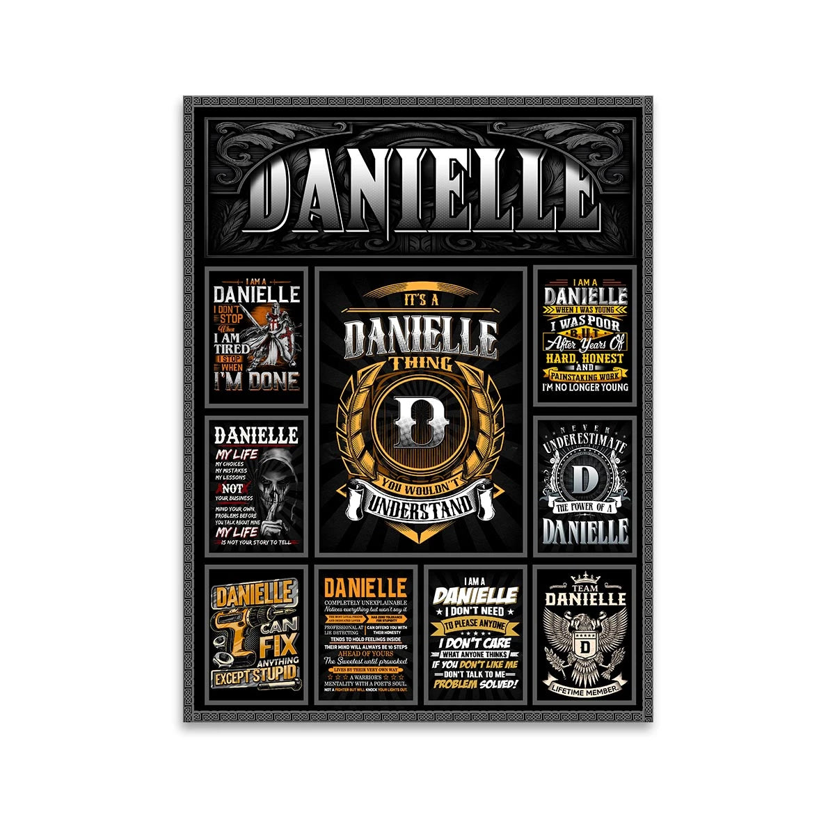 DANIELLE Personalized Sponge Floor Mat – Custom Printed Home Decor 13K1-AR2