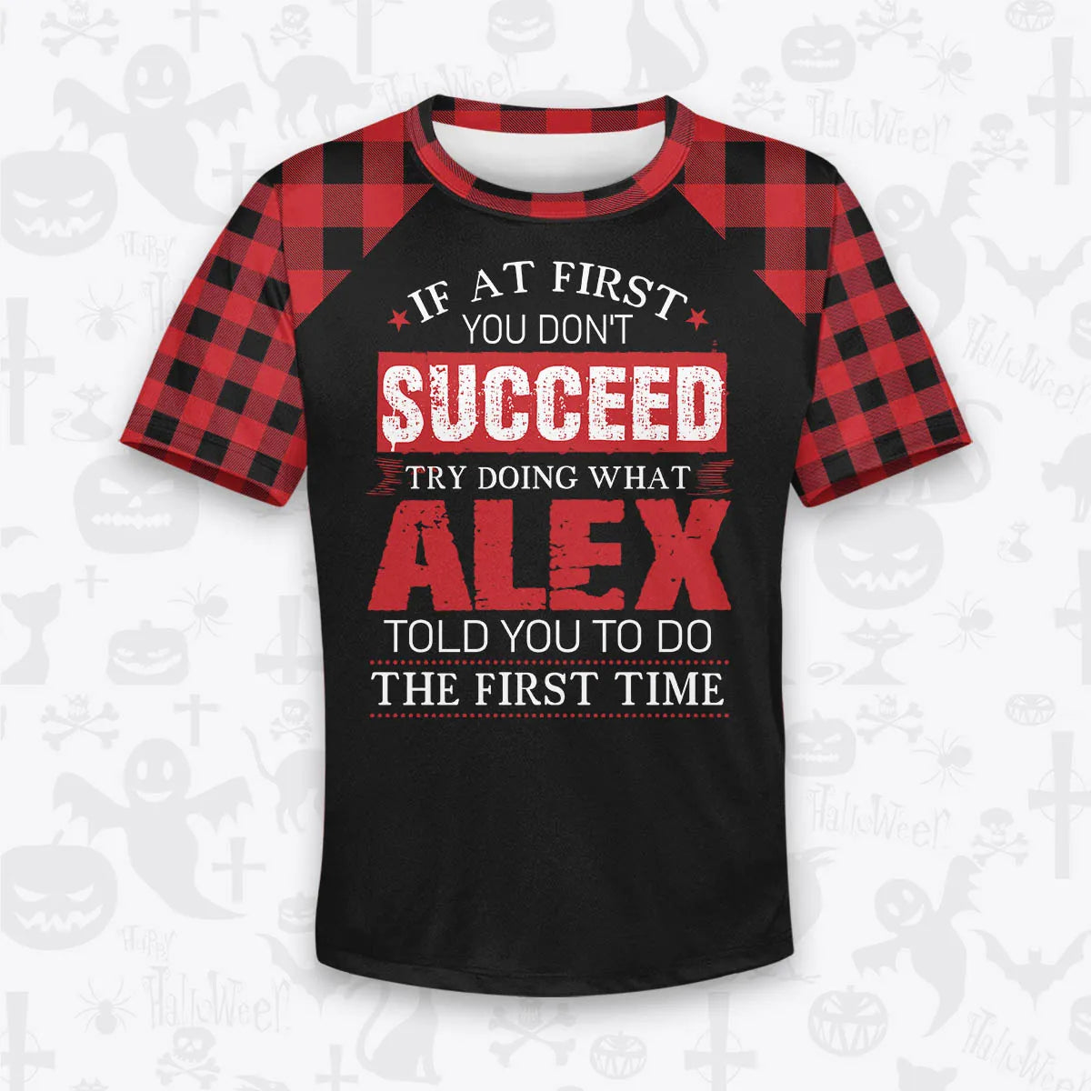 ALEX Buffalo Plaid Pajamas Set Tshirt & Pants 13K1-EV2