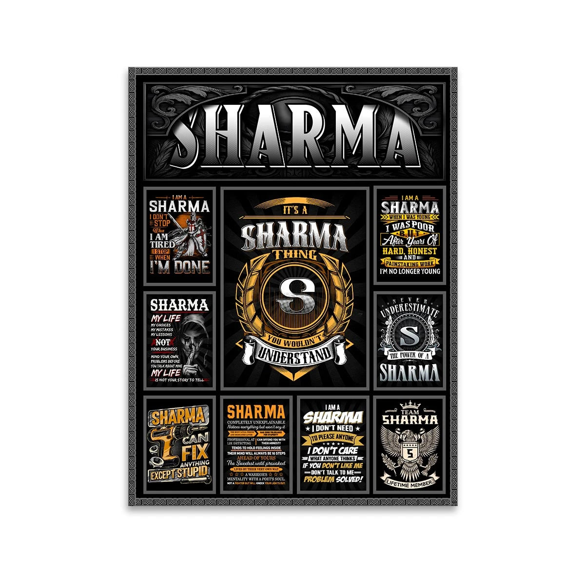SHARMA Personalized Sponge Floor Mat – Custom Printed Home Decor 13K1-AR2