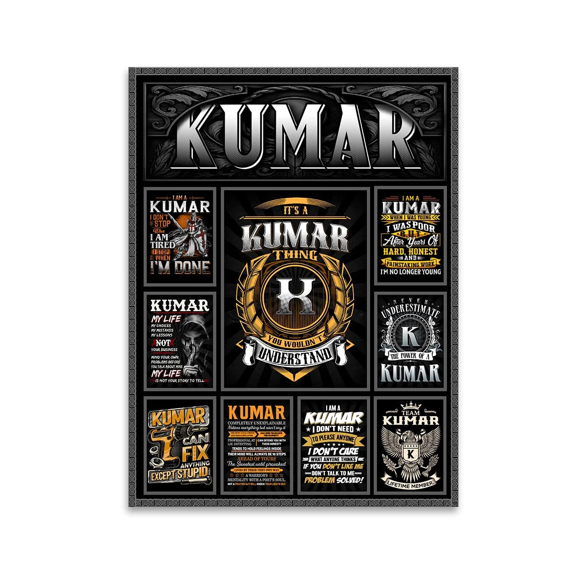 KUMAR Personalized Sponge Floor Mat – Custom Printed Home Decor 13K1-AR2