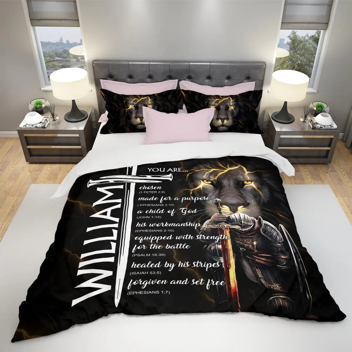 WILLIAM Limited Edition Personalized Bedding Set 13K1-BS1