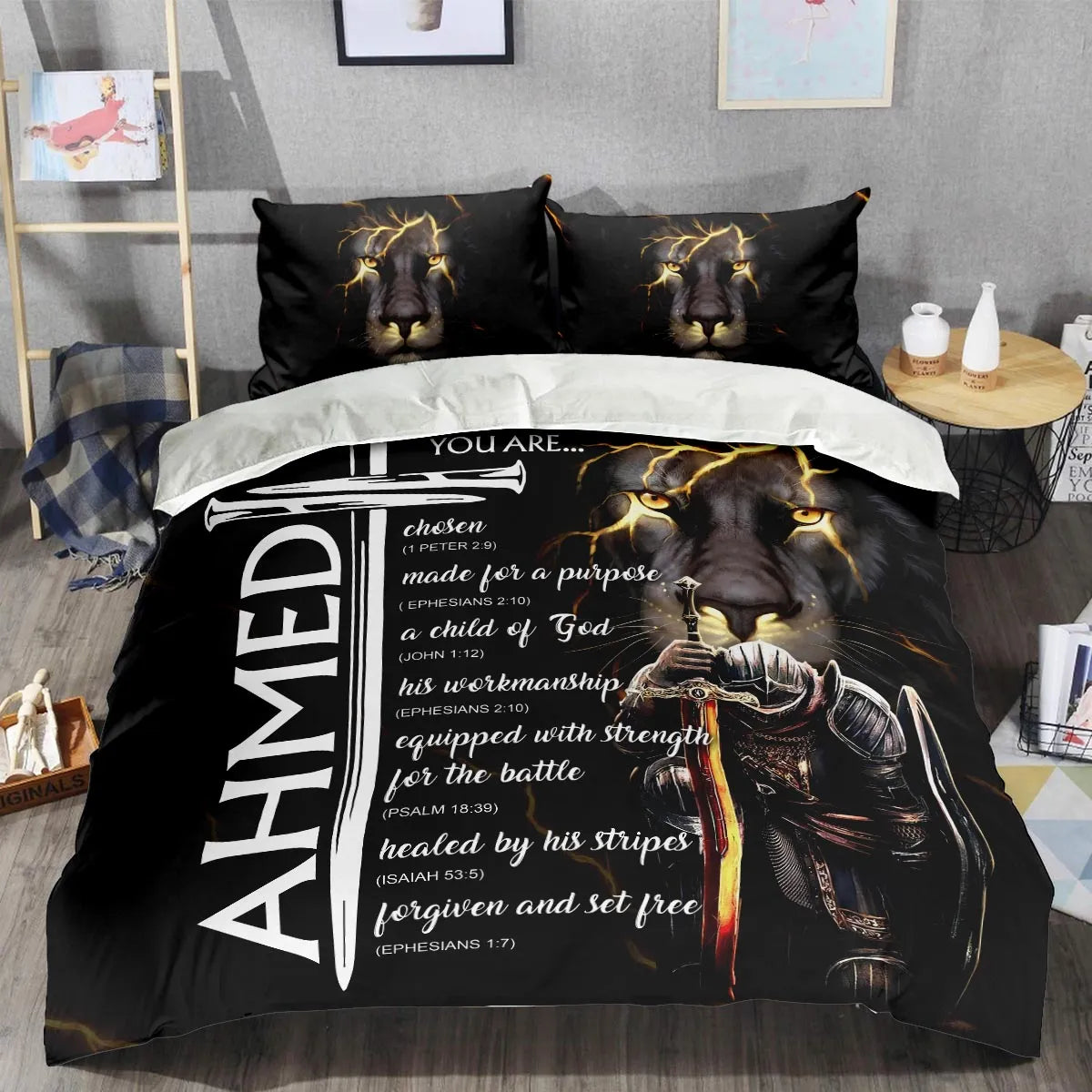 AHMED Limited Edition Personalized Bedding Set 13K1-BS1