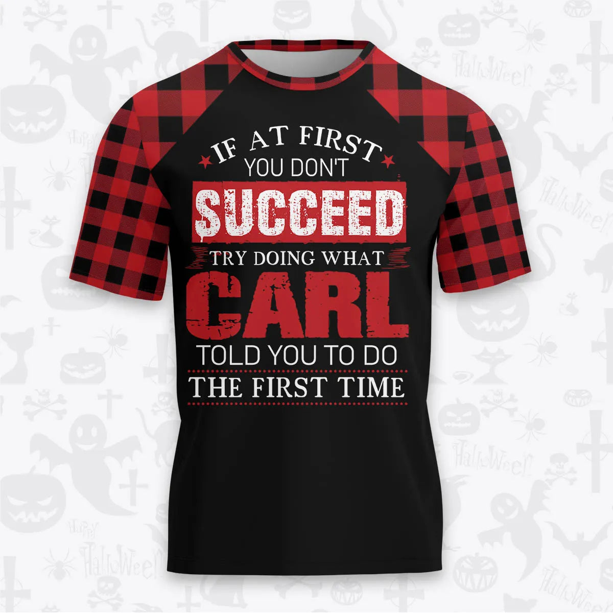 CARL Buffalo Plaid Pajamas Set Tshirt & Pants 13K1-EV2