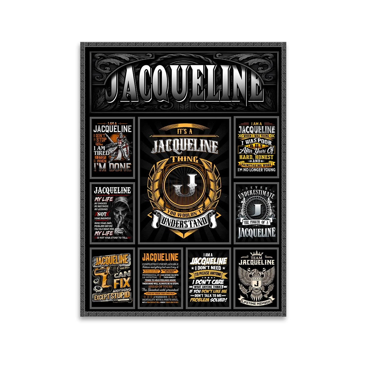 JACQUELINE Personalized Sponge Floor Mat – Custom Printed Home Decor 13K1-AR2