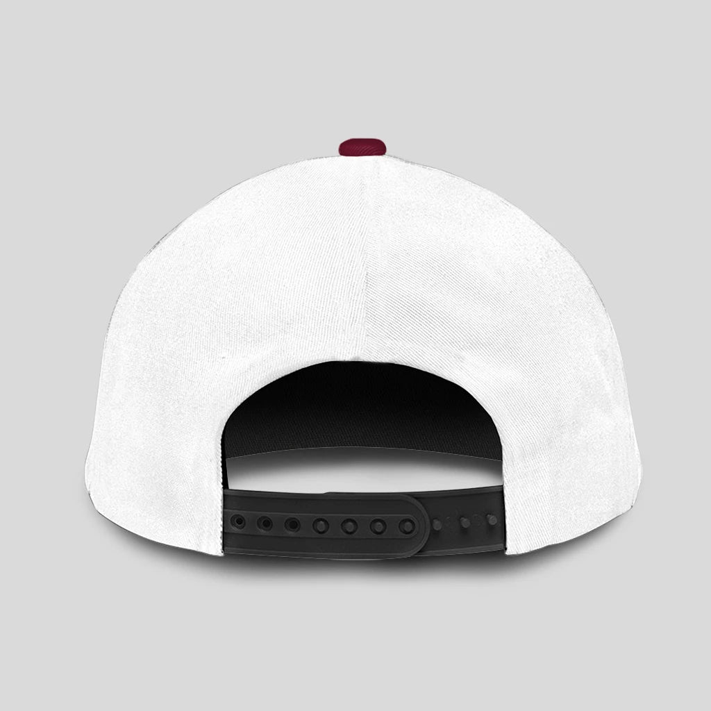 Live Laugh Love Elegant Burgundy And White Cap CINDY 13K1 C88PF