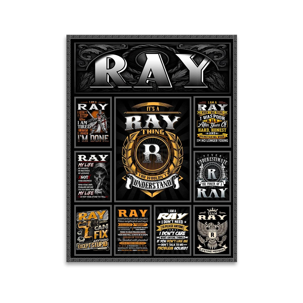 RAY Personalized Sponge Floor Mat – Custom Printed Home Decor 13K1-AR2