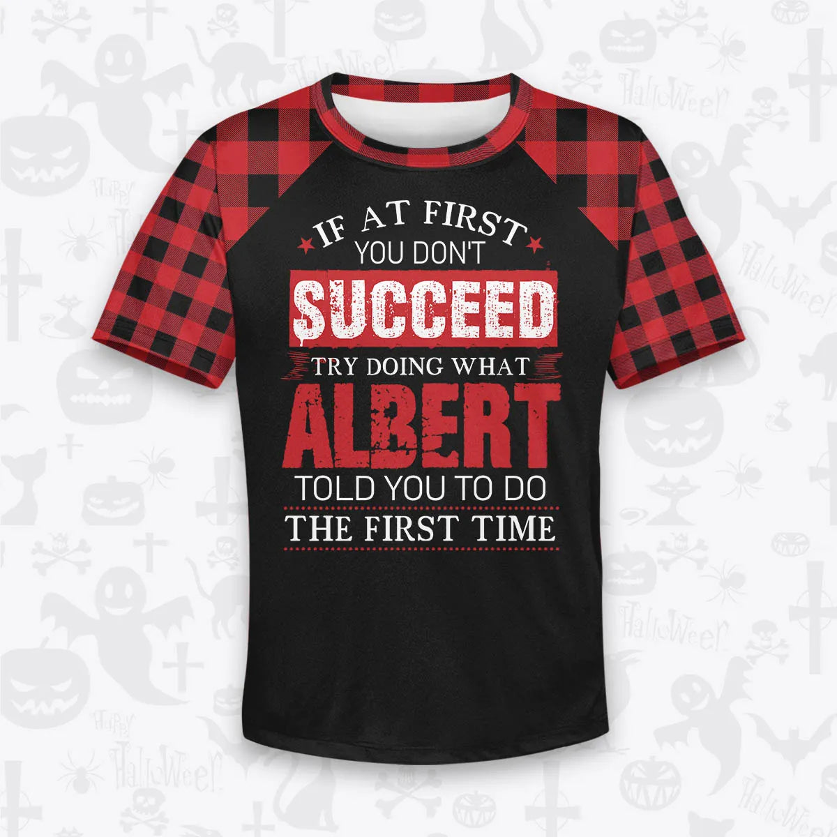 ALBERT Buffalo Plaid Pajamas Set Tshirt & Pants 13K1-EV2