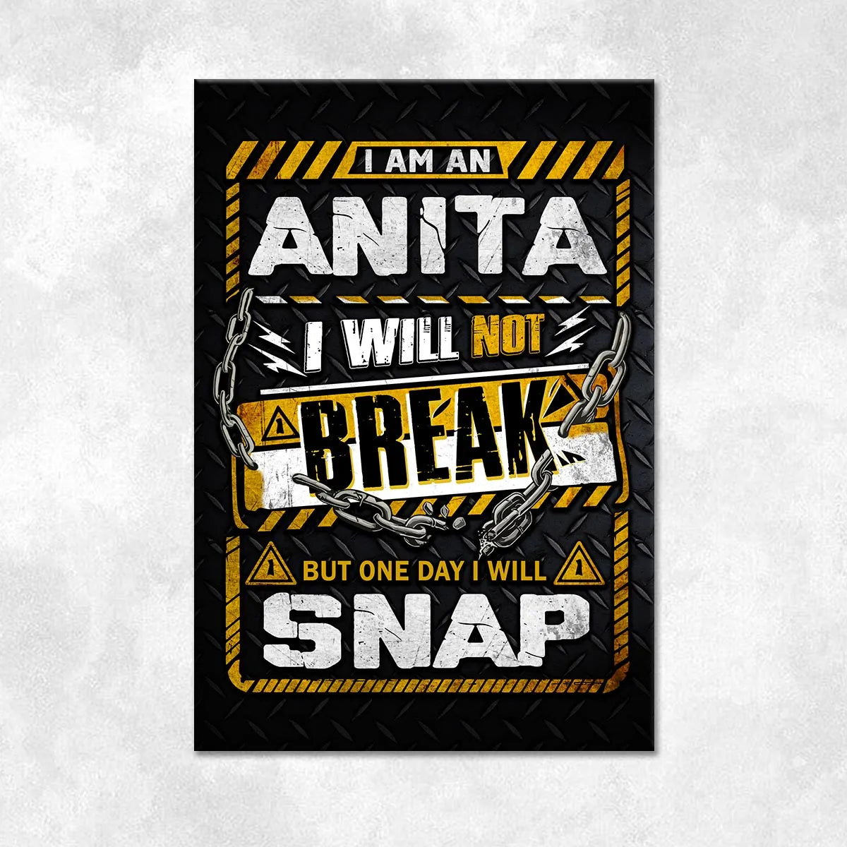 ANITA Motivational Rug – Black & Yellow Quote Carpet for Living Room 13K1-AR1
