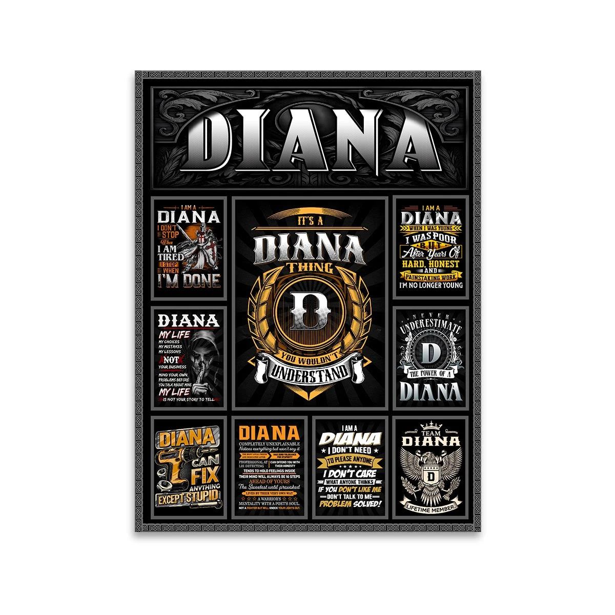 DIANA Personalized Sponge Floor Mat – Custom Printed Home Decor 13K1-AR2