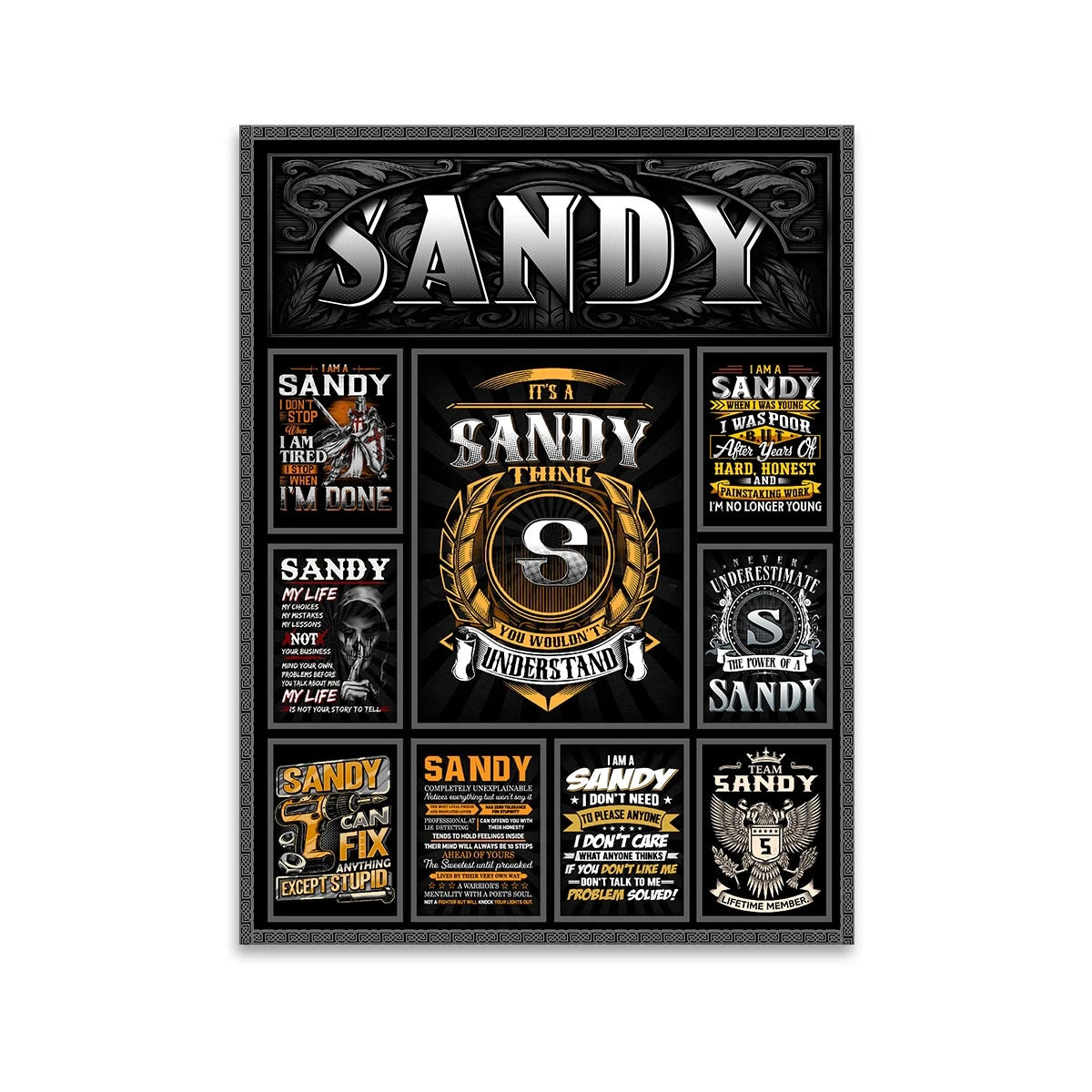 SANDY Personalized Sponge Floor Mat – Custom Printed Home Decor 13K1-AR2