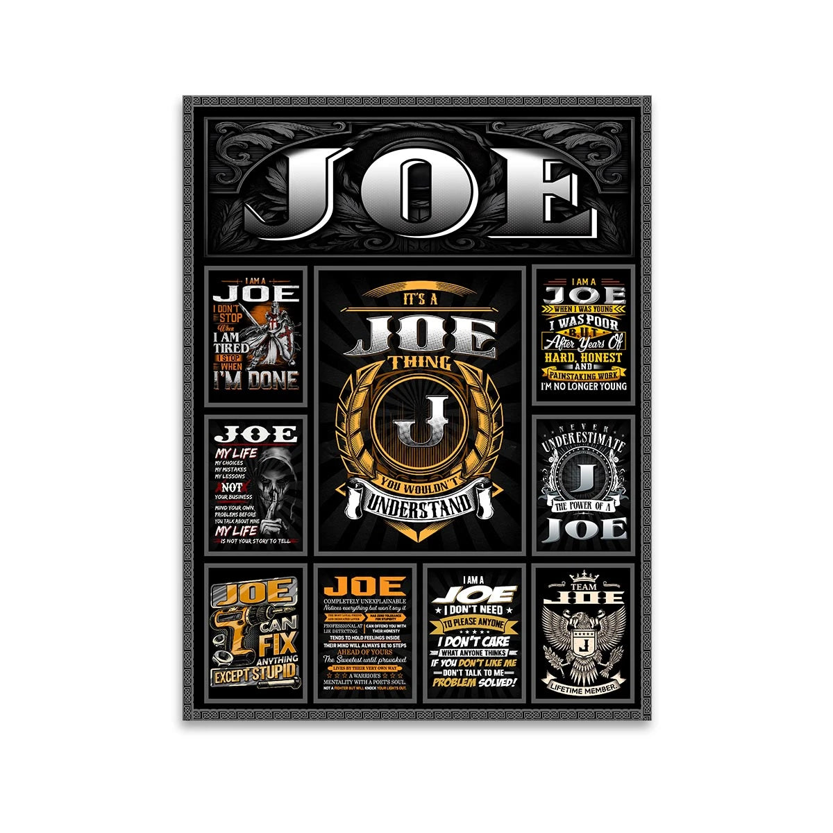 JOE Personalized Sponge Floor Mat – Custom Printed Home Decor 13K1-AR2
