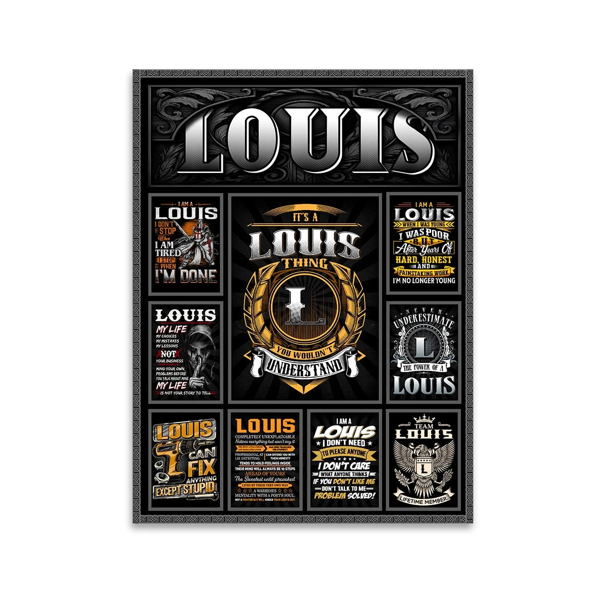 LOUIS Personalized Sponge Floor Mat – Custom Printed Home Decor 13K1-AR2