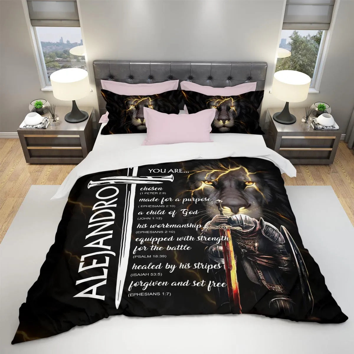 ALEJANDRO Limited Edition Personalized Bedding Set 13K1-BS1