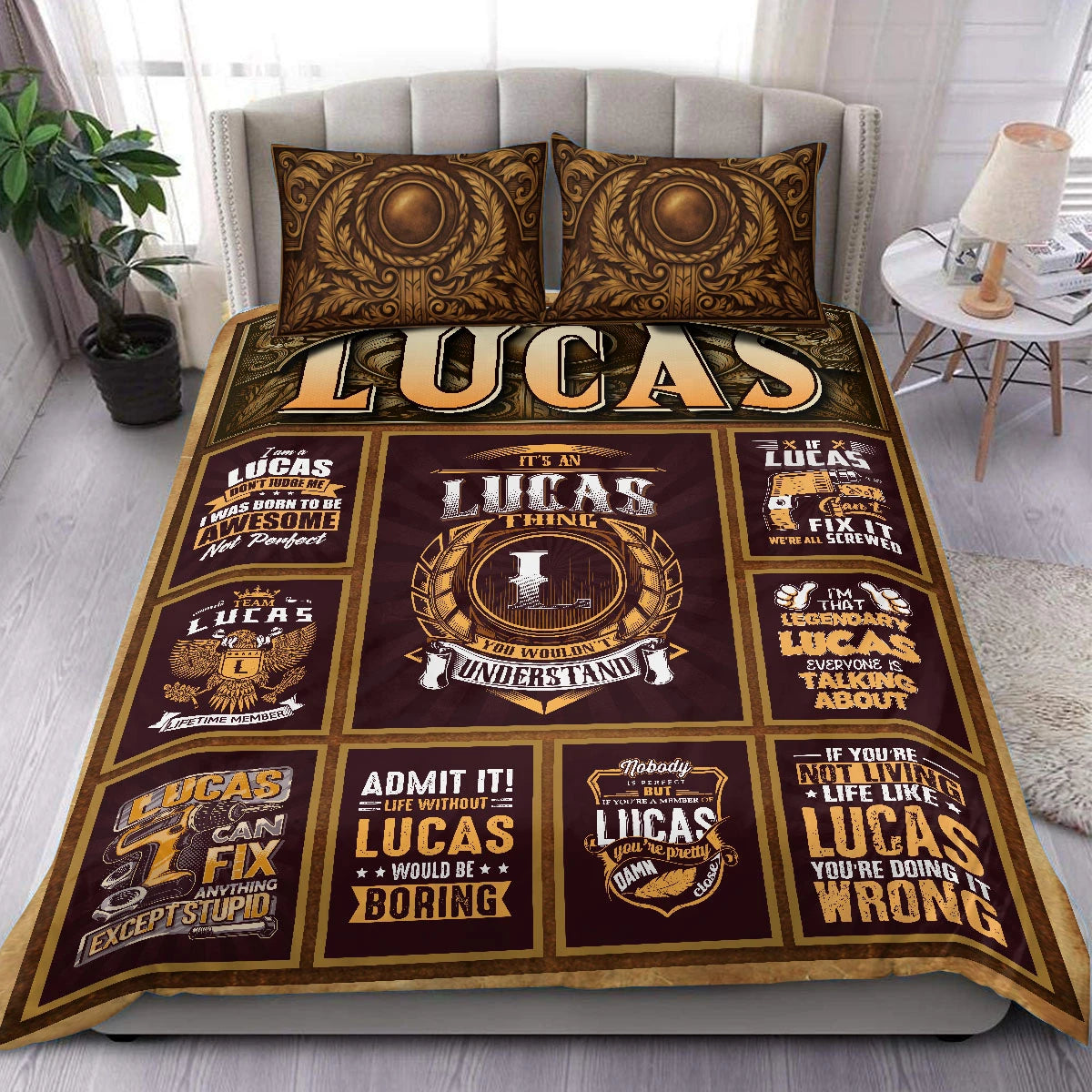 LUCAS Limited Edition Personalized Bedding Set 13K1-BS3