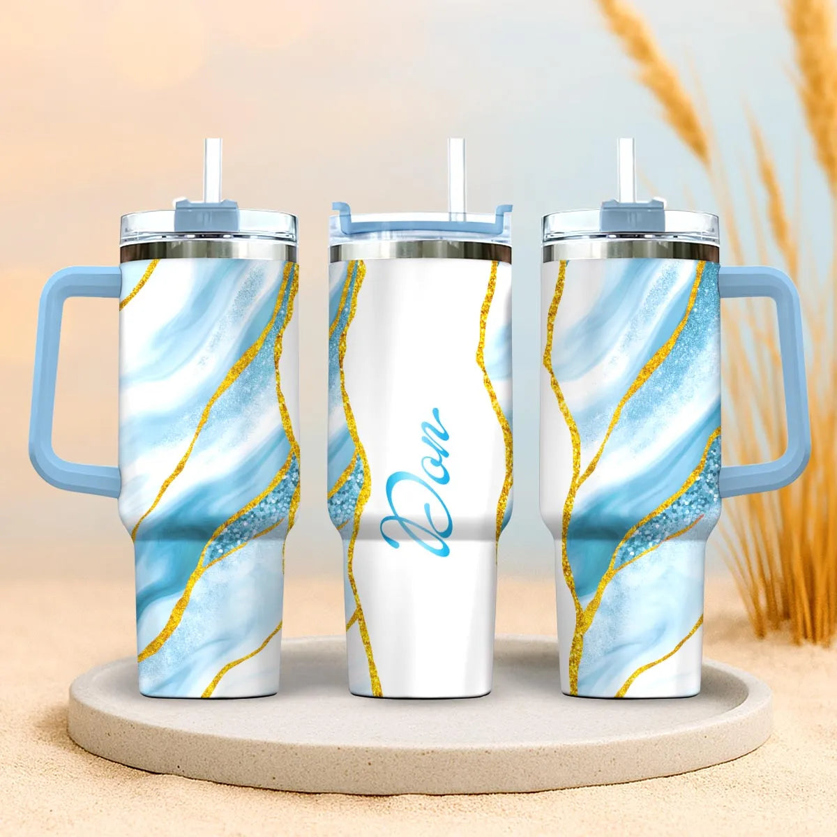 DON 40oz Personalized Tumbler Cup with Straw | Custom Stainless Steel Mug 13K1-TB1