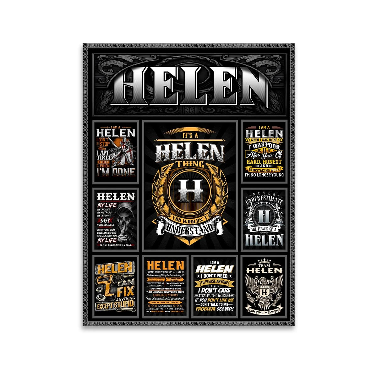 HELEN Personalized Sponge Floor Mat – Custom Printed Home Decor 13K1-AR2