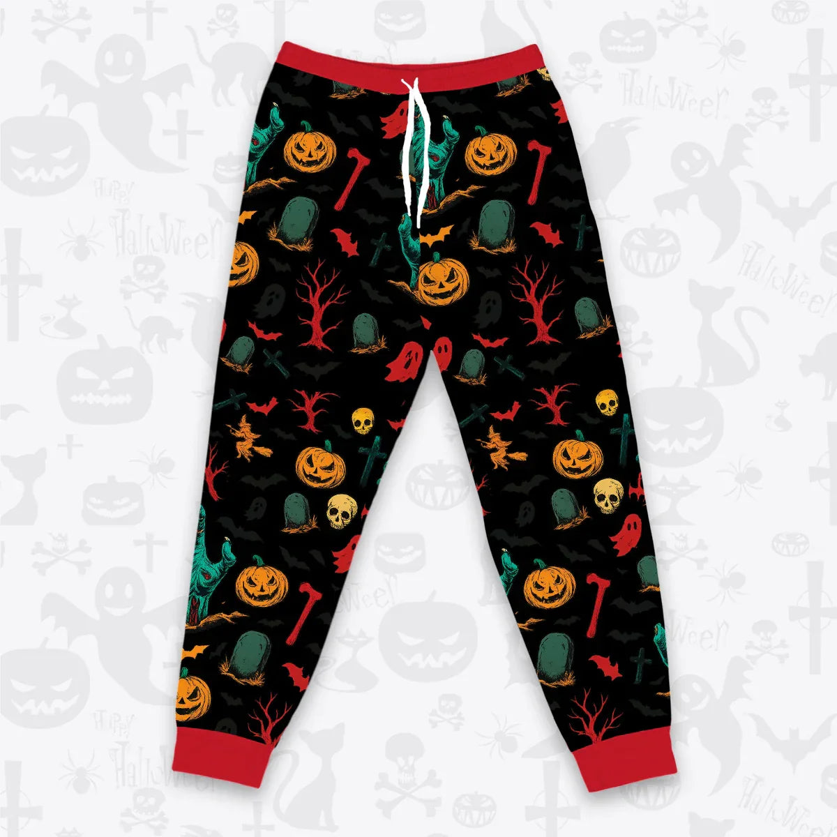 AARON Halloween Pajamas Set Sweater & Pants Horror Skull Pumpkin 13K1-HL3