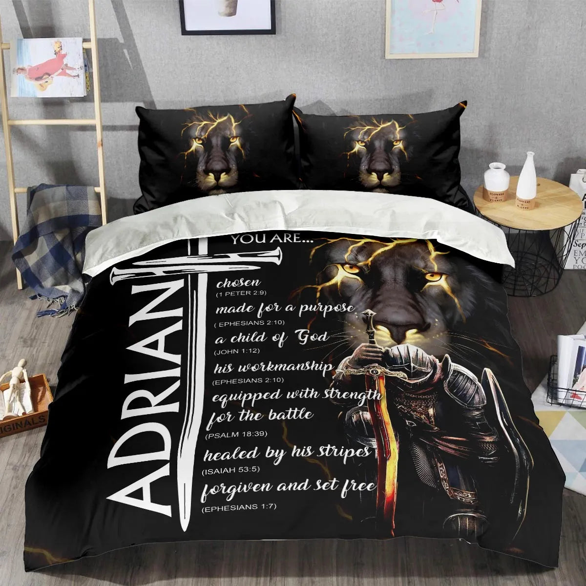 ADRIAN Limited Edition Personalized Bedding Set 13K1-BS1