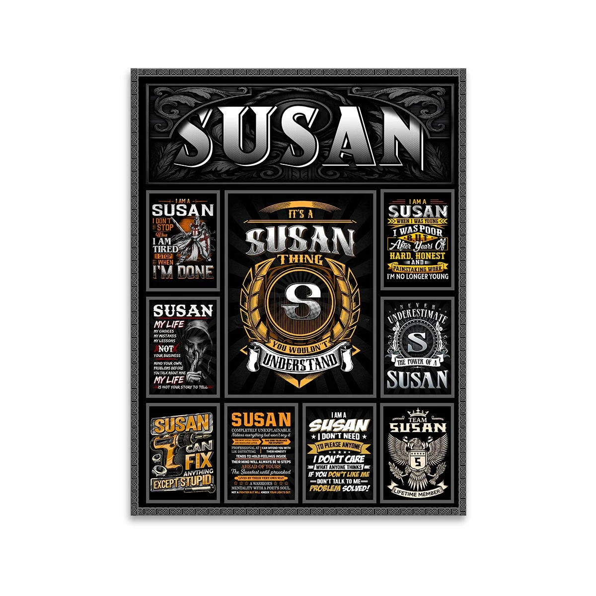 SUSAN Personalized Sponge Floor Mat – Custom Printed Home Decor 13K1-AR2