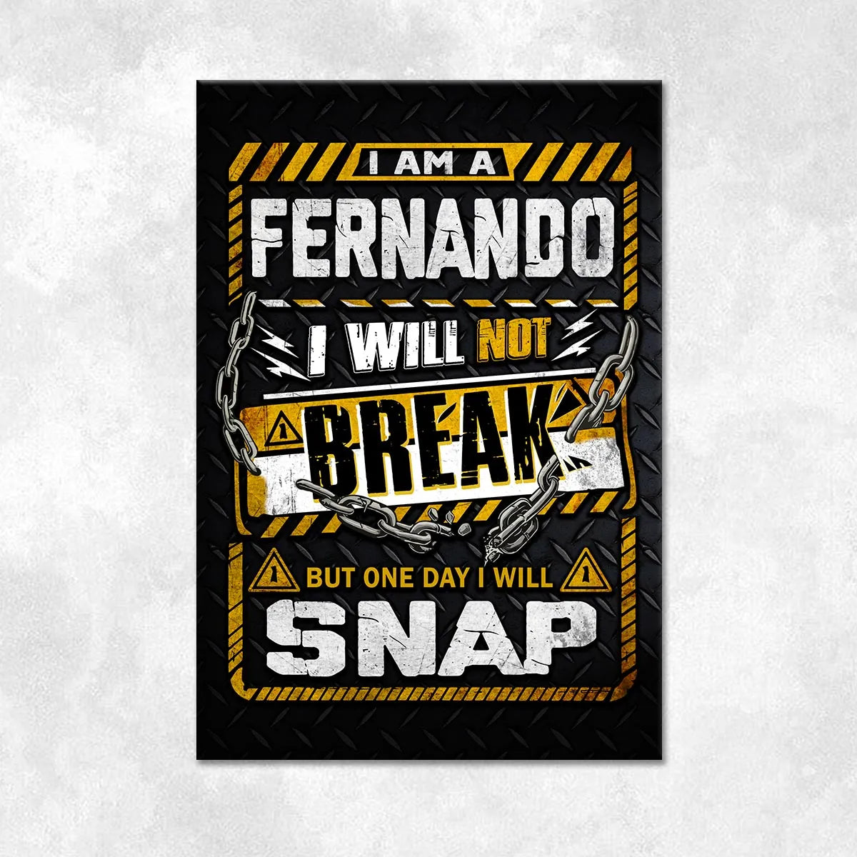 FERNANDO Motivational Rug – Black & Yellow Quote Carpet for Living Room 13K1-AR1