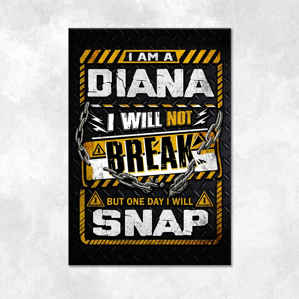 DIANA Motivational Rug – Black & Yellow Quote Carpet for Living Room 13K1-AR1