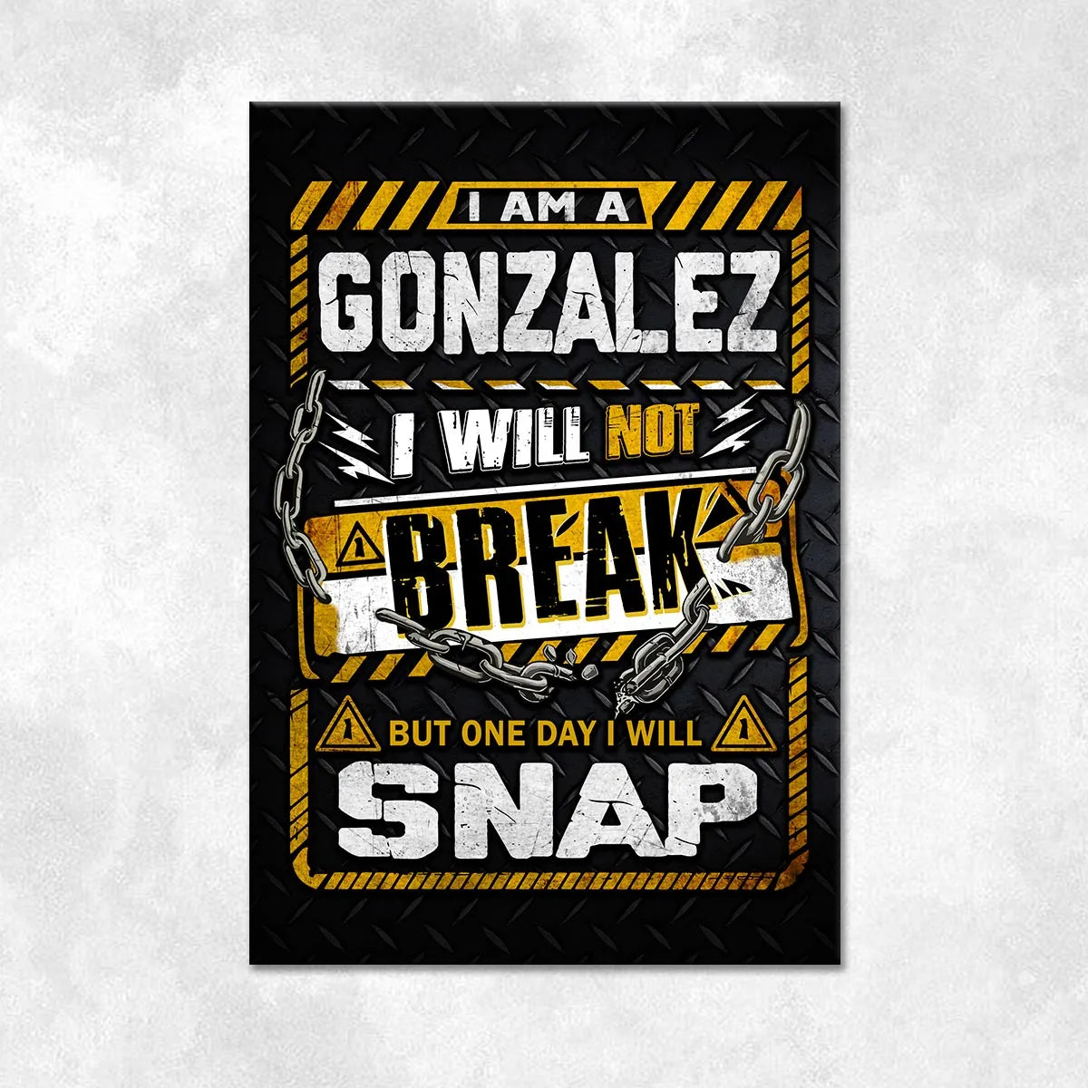 GONZALEZ Motivational Rug – Black & Yellow Quote Carpet for Living Room 13K1-AR1